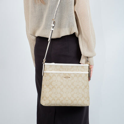 コーチ ショルダーバッグ レディース ブランド COACH シグネチャー 29210 IMDQC 1 ライトベージュ/ホワイト 29210-IMDQC-1