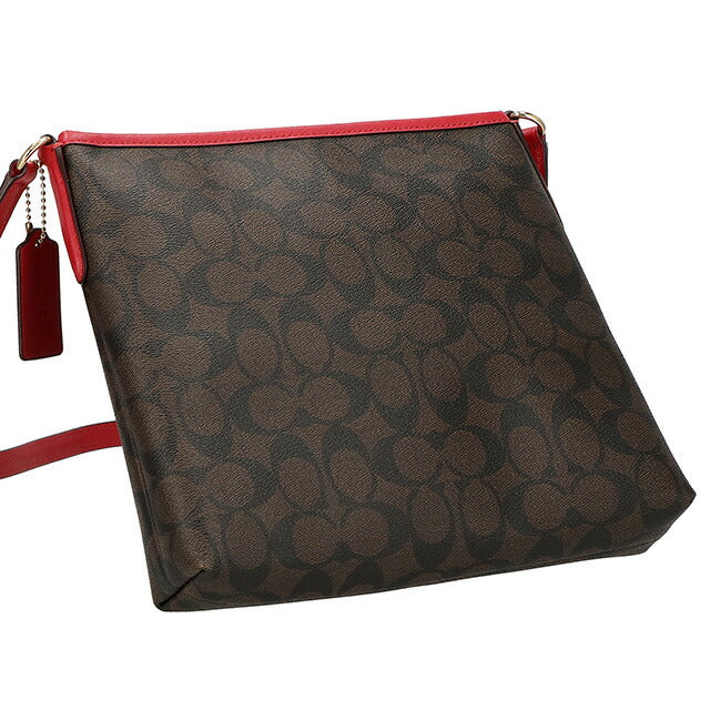コーチ ショルダーバッグ レディース ブランド COACH シグネチャー 29210 IML72 1 ブラウン/レッド 29210-IML72-1