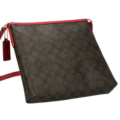 コーチ ショルダーバッグ レディース ブランド COACH シグネチャー 29210 IML72 1 ブラウン/レッド 29210-IML72-1