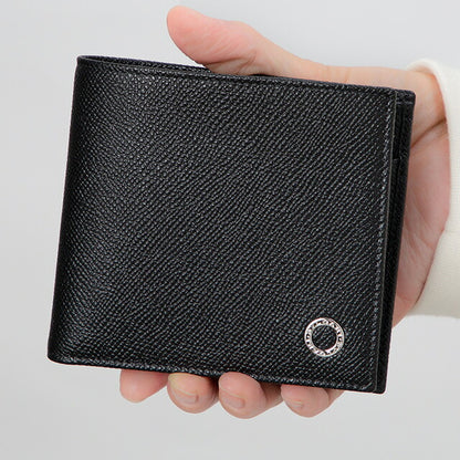 ブルガリ 二つ折り財布 メンズ ブランド BVLGARI 30396GRAIN BLK ブラック 30396GRAIN-BLK