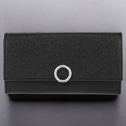 ブルガリ 長財布 メンズ レディース ブランド BVLGARI レザー 30414GRAIN BLK ブラック 30414GRAIN-BLK