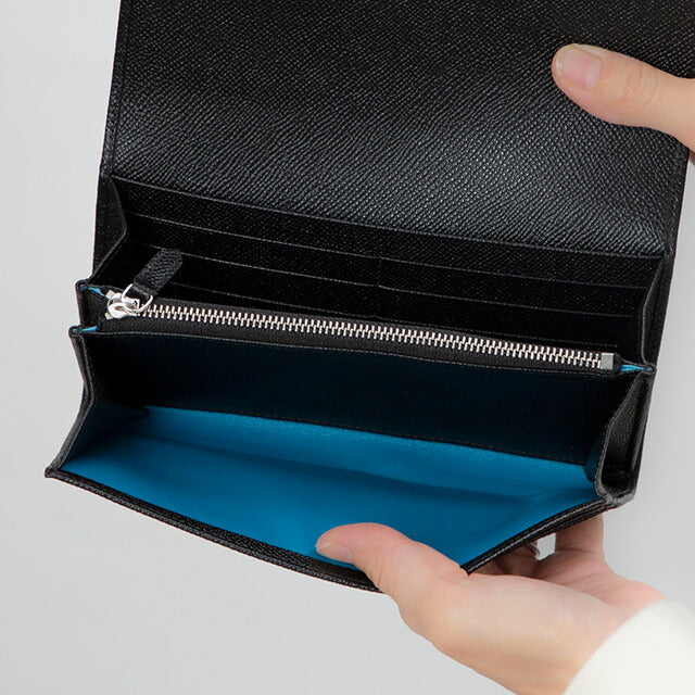 ブルガリ 長財布 メンズ レディース ブランド BVLGARI レザー 30414GRAIN BLK ブラック 30414GRAIN-BLK