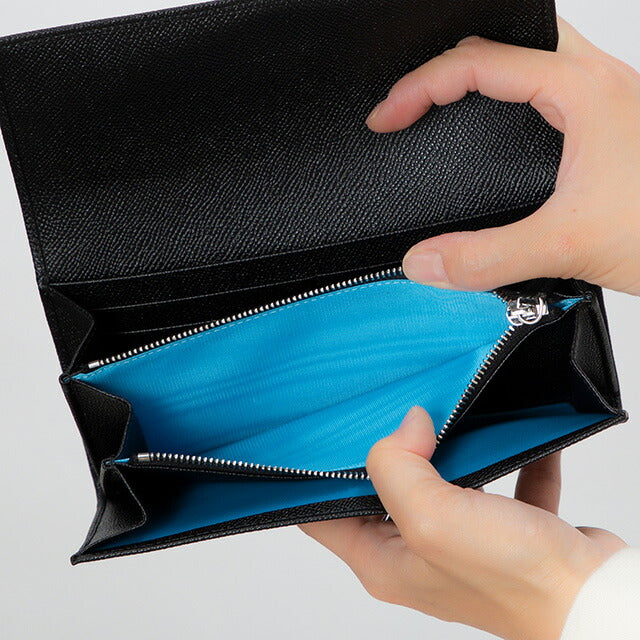 ブルガリ 長財布 メンズ レディース ブランド BVLGARI レザー 30414GRAIN BLK ブラック 30414GRAIN-BLK