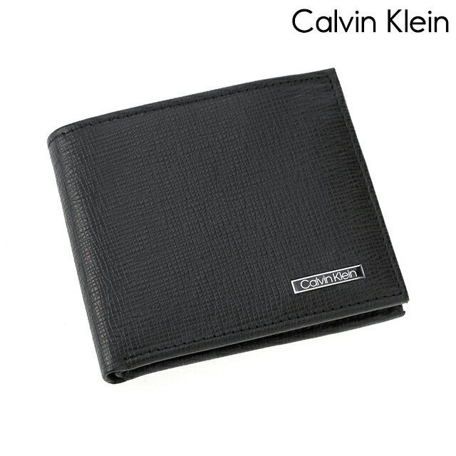 カルバンクライン 財布 メンズ ブランド 二つ折り財布 革 レザーウォレット 小銭入れあり 31CK130009 ブラック 31CK130009