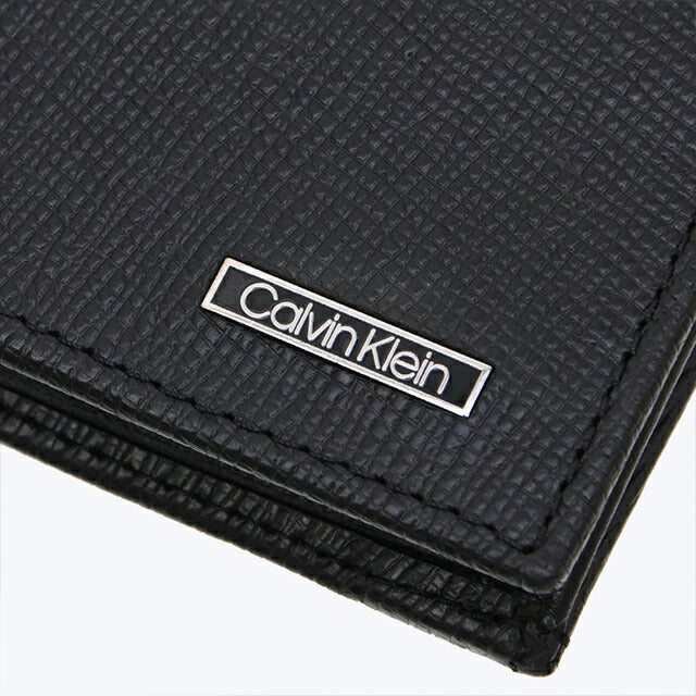 カルバンクライン 長財布 メンズ ブランド Secretar 革 レザーウォレット 小銭入れあり レザー 31CK190005 ブラック 財布 31CK190005
