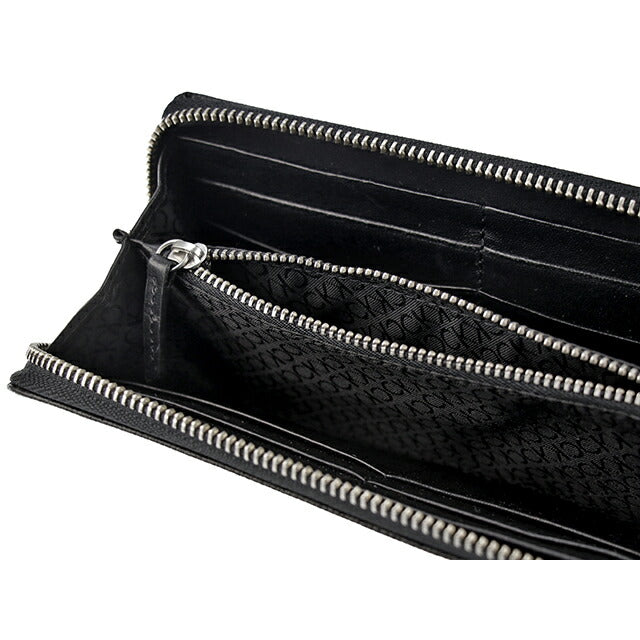 カルバンクライン 財布 メンズ ブランド 長財布 革 レザーウォレット 小銭入れあり Zip Aroiund Wallet 31CK190006 ブラック 31CK190006