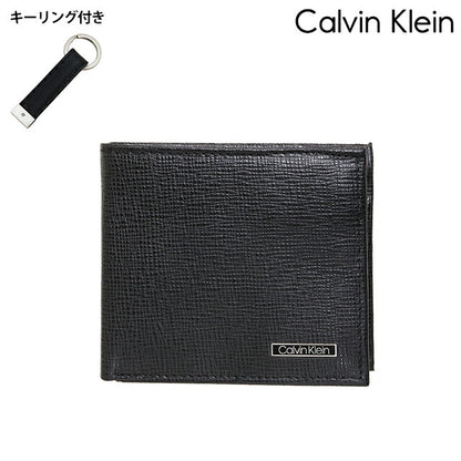 カルバンクライン 二つ折り財布 メンズ ブランド Billfold With Coin Pocket 革 レザーウォレット 小銭入れ キーリング 31CK330014 31CK330014