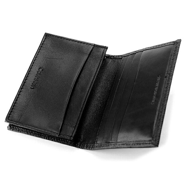 カルバンクライン カードケース メンズ ブランド カード入れ 名刺入れ パスケース コンパクト Leather 革 レザー 31CK330015 ブラック 小物 31CK330015