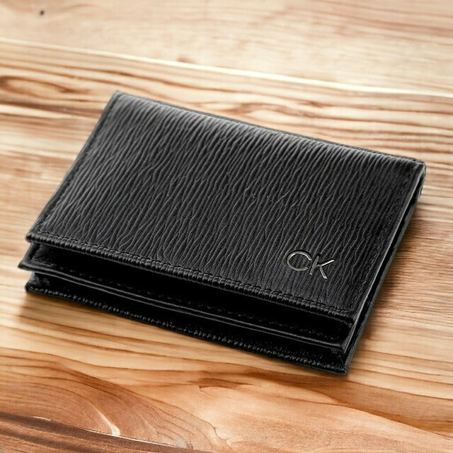 カルバンクライン カードケース メンズ ブランド Card Case（Key Fob Gift Set） Leather 革 レザー 31CK330017 ブラック 小物 31CK330017