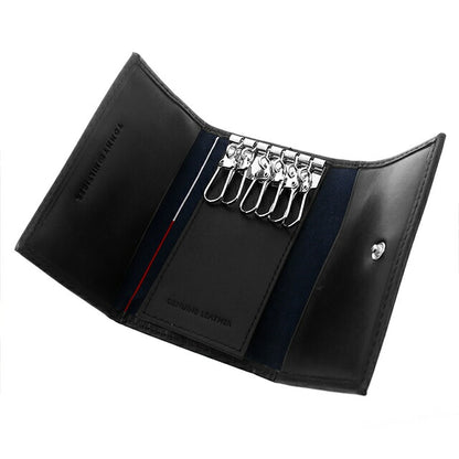 トミー ヒルフィガー キーケース メンズ ブランド Wellesley Leather 革 レザー 31TL17X005-001 ブラック 小物 31TL17X005-001