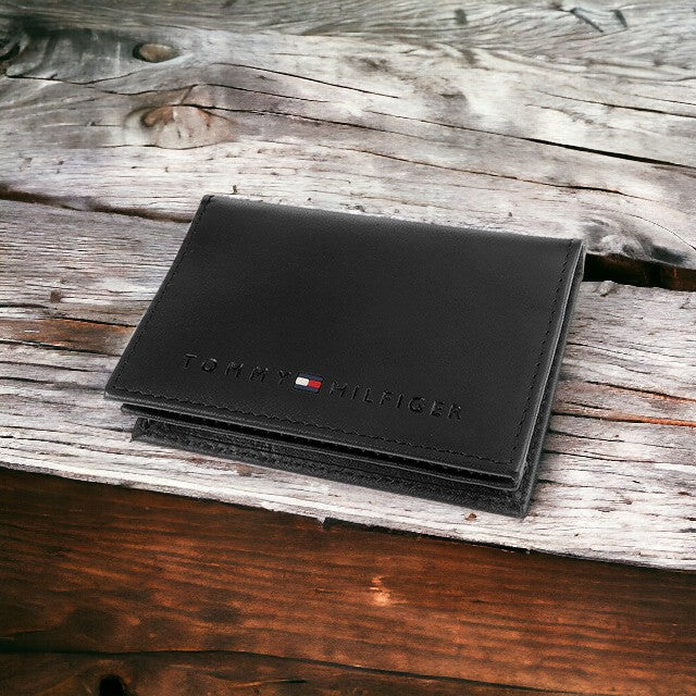 トミー ヒルフィガー カードケース メンズ ブランド Wellesley Leather 革 レザー 31TL20X014-001 ブラック 小物 31TL20X014-001