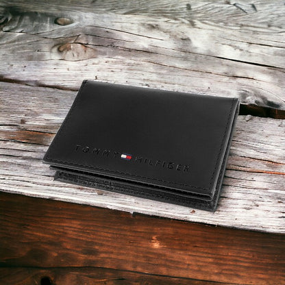 トミー ヒルフィガー カードケース メンズ ブランド Wellesley Leather 革 レザー 31TL20X014-001 ブラック 小物 31TL20X014-001