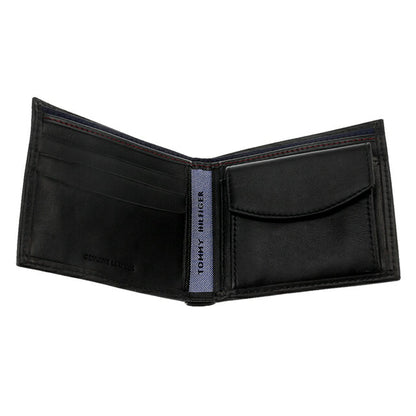 トミー ヒルフィガー 財布 メンズ ブランド 二つ折り財布 革 レザーウォレット 小銭入れあり Oxford 31TL25X003-001 ブラック 31TL25X003-001