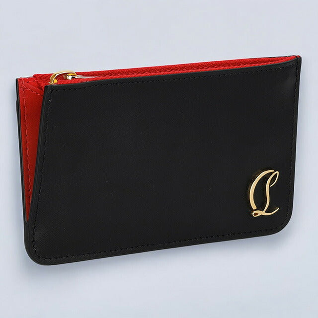クリスチャン　ルブタン カードケース レディース ブランド CHRISTIN LOUBOUTIN 3235111 CM6S ブラック/レッド 3235111-CM6S