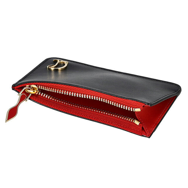 クリスチャン　ルブタン カードケース レディース ブランド CHRISTIN LOUBOUTIN 3235111 CM6S ブラック/レッド 3235111-CM6S