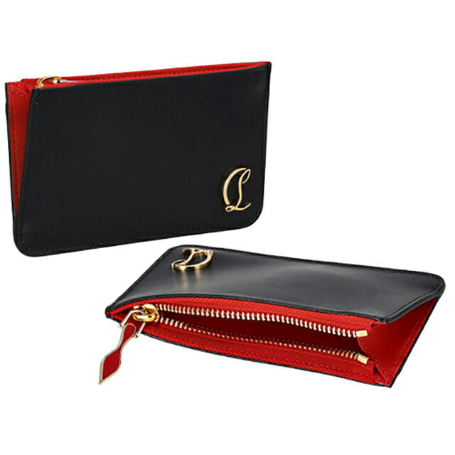 クリスチャン　ルブタン カードケース レディース ブランド CHRISTIN LOUBOUTIN 3235111 CM6S ブラック/レッド 3235111-CM6S