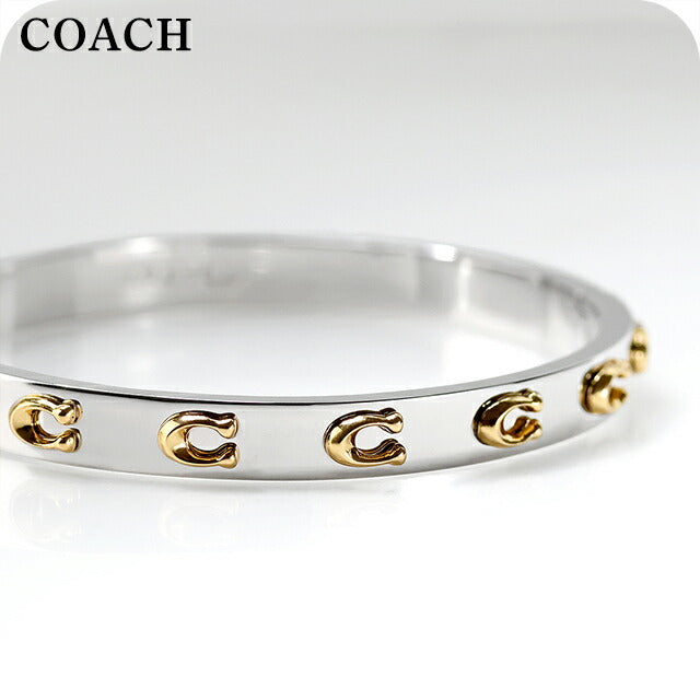 コーチ バングル レディース ブランド COACH ロゴ 335948TWO974 シルバー ゴールド アクセサリー 335948TWO974