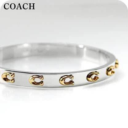 コーチ バングル レディース ブランド COACH ロゴ 335948TWO974 シルバー ゴールド アクセサリー 335948TWO974