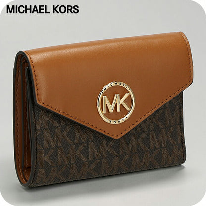 マイケル・コース 三つ折り財布 三折財布 レディース ブランド MICHAEL KORS VIETNAM 34S1GNME6B 252 ブラウン/ダークブラウン