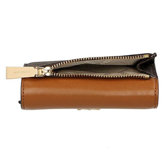 MICHAEL KORS / マイケルコース ◆三つ折り財布/シグネチャー/PVC/ブラウン 32S1GNME6B 【財布/サイフ/ウォレット/wallet/】 レディースファッション【中古】 [0220538395] MICHAEL KORS（マイケルコース） 財布 レディース 3つ折り 折財布 ミニ