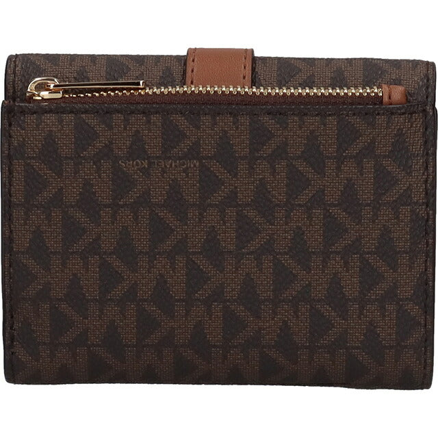 マイケルコース 二つ折り財布 二折財布 コンパクト レディース アウトレットブランド MICHAEL KORS グリニッチ 35S5GGRE6B-BR BROWN 35S5GGRE6B-BR