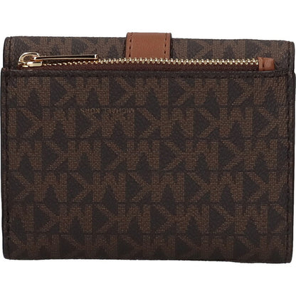 マイケルコース 二つ折り財布 二折財布 コンパクト レディース アウトレットブランド MICHAEL KORS グリニッチ 35S5GGRE6B-BR BROWN 35S5GGRE6B-BR