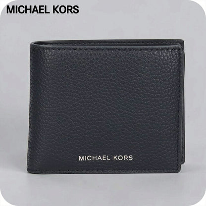 マイケルコース 二つ折り財布 二折財布 コンパクト メンズ ブランド MICHAEL KORS クーパー ロゴ ワンポイント 無地 36T4LCOF3L-BK BLACK 黒 36T4LCOF3L-BK