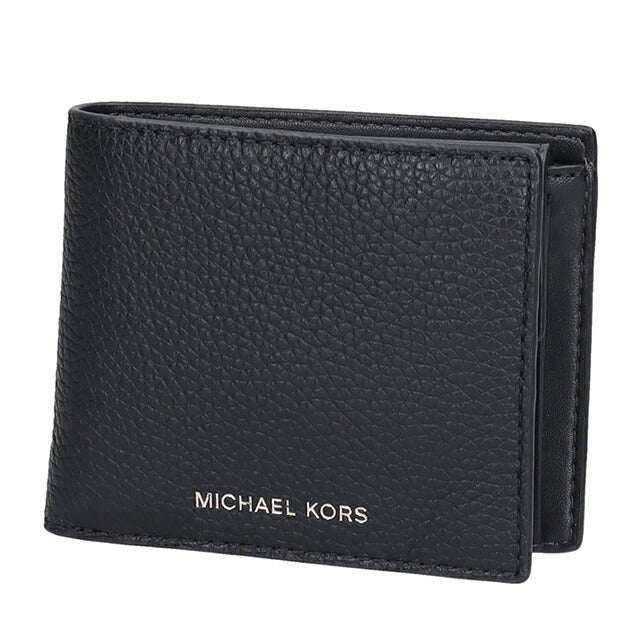 マイケルコース 二つ折り財布 二折財布 コンパクト メンズ ブランド MICHAEL KORS クーパー ロゴ ワンポイント 無地 36T4LCOF3L-BK BLACK 黒 36T4LCOF3L-BK