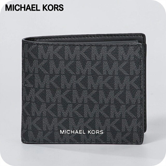 マイケルコース 二つ折り財布 二折財布 コンパクト メンズ アウトレットブランド MICHAEL KORS クーパー 36U9LCRF3B-BK BLACK 36U9LCRF3B-BK
