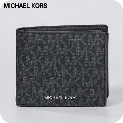マイケルコース 二つ折り財布 二折財布 コンパクト メンズ アウトレットブランド MICHAEL KORS クーパー 36U9LCRF3B-BK BLACK 36U9LCRF3B-BK