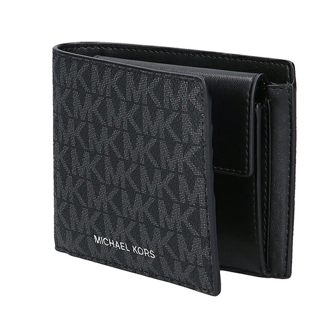 マイケルコース 二つ折り財布 二折財布 コンパクト メンズ アウトレットブランド MICHAEL KORS クーパー 36U9LCRF3B-BK BLACK 36U9LCRF3B-BK