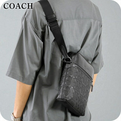 コーチ ショルダーバッグ メンズ ブランド COACH シグネチャー レザー 4009 QB BK 1 ブラック 4009-QB-BK-1