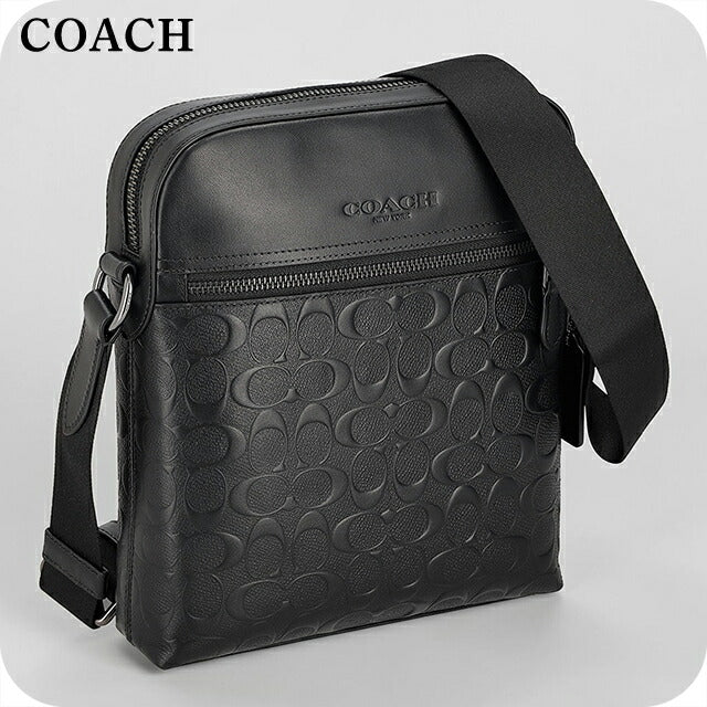 コーチ ショルダーバッグ メンズ ブランド COACH India 4009 QB/BK ブラック 斜めがけ ブランド 高級 おしゃれ プレゼント 男性 実用的 かっこいい