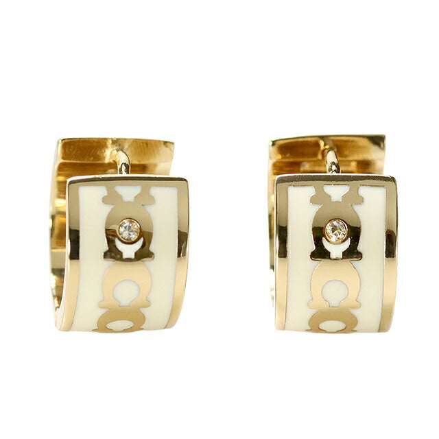 蔻驰耳环女士品牌COACH标志圈双耳408098GLD100白金配饰408098GLD100