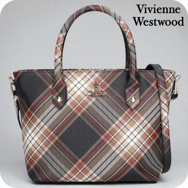 ヴィヴィアン ウエストウッド ハンドバッグ レディース ブランド Vivienne Westwood ダービー ロゴ 2WAY 4204007TU D101 4204007TU-D101