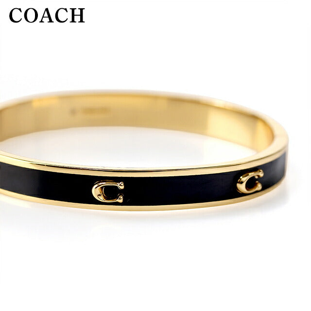 コーチ バングル レディース ブランド COACH ロゴ 422719 GLD 001 ゴールド ブラック アクセサリー 422719GLD001