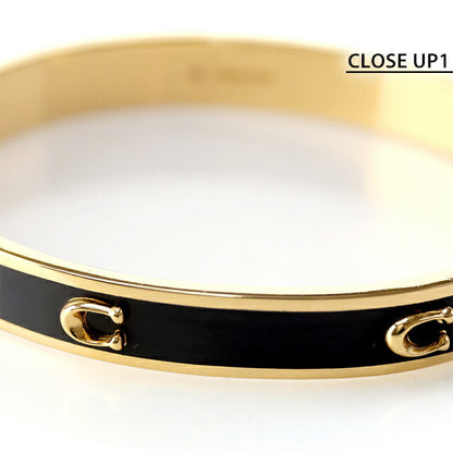 コーチ バングル レディース ブランド COACH ロゴ 422719 GLD 001 ゴールド ブラック アクセサリー 422719GLD001