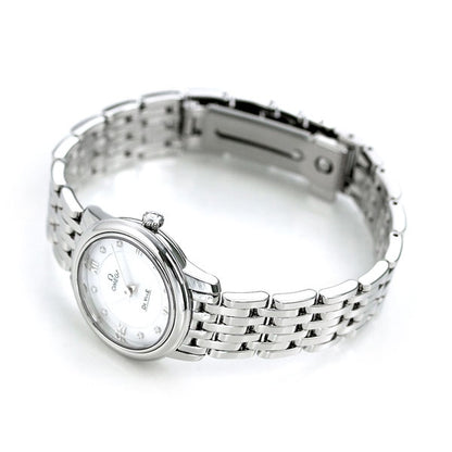 オメガ OMEGA デビル プレステージ 24.4mm ダイヤモンド 424.10.24.60.55.001 レディース 腕時計 ホワイトシェル 新品 424-10-24-60-55-001