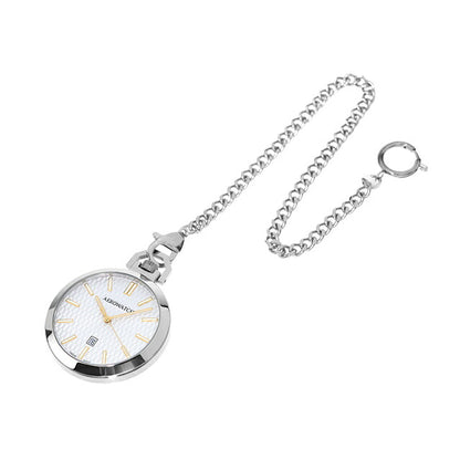 アエロウォッチ クォーツ 電池式 懐中時計 ブランド メンズ レディース AEROWATCH 42829-AA04 アナログ シルバー スイス製 42829-AA04