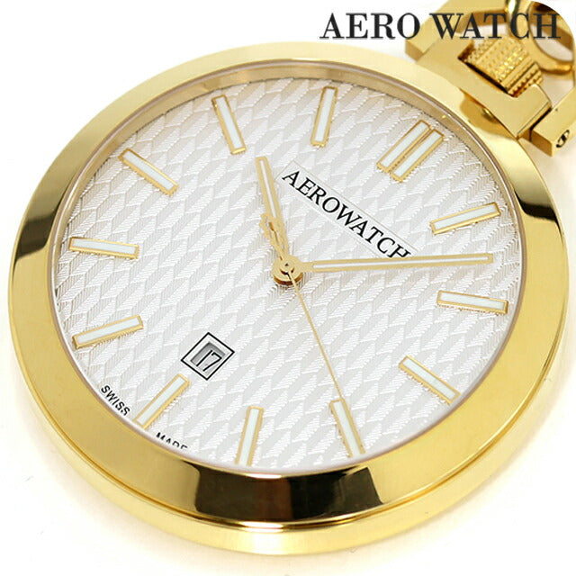 アエロウォッチ クォーツ 電池式 懐中時計 ブランド メンズ レディース AEROWATCH 42829-JA04 アナログ シルバー スイス製 42829-JA04
