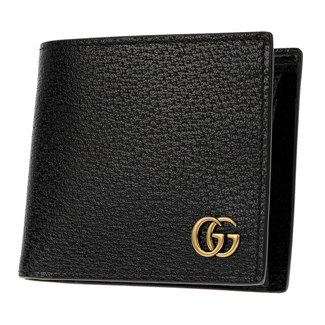 グッチ 二つ折り財布 レディース ブランド GUCCI レザー 466492-DTD1T 1000 ブラック ウォレット 高級 おしゃれ プレゼント 実用的