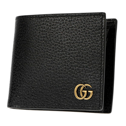 グッチ 二つ折り財布 レディース ブランド GUCCI レザー 466492-DTD1T 1000 ブラック ウォレット 高級 おしゃれ プレゼント 実用的