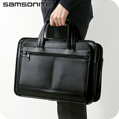 サムソナイト ビジネスバッグ メンズ ブランド LEATHER BUS CASES レザー 43118-1041 ブラック バッグ 43118-1041