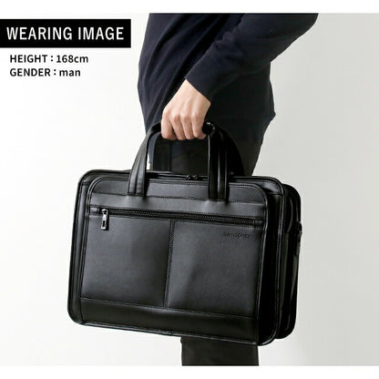 サムソナイト ビジネスバッグ メンズ ブランド LEATHER BUS CASES レザー 43118-1041 ブラック バッグ 43118-1041