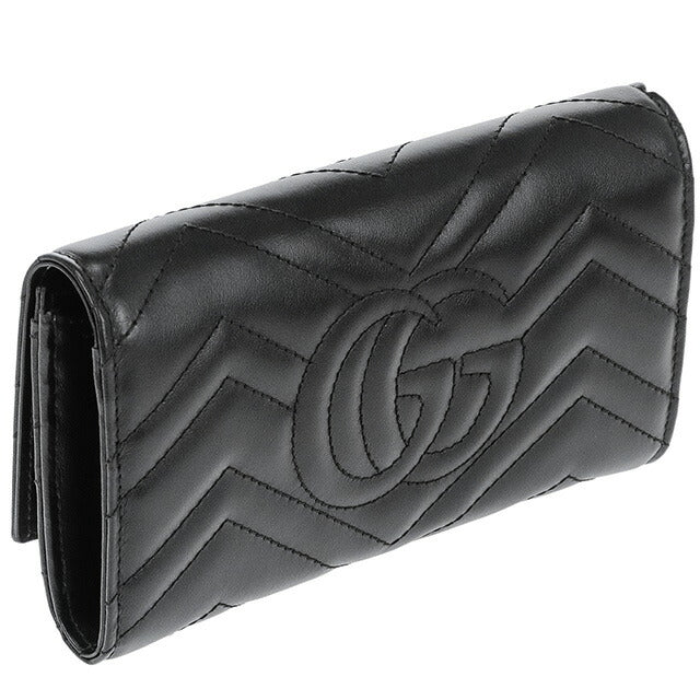 グッチ 長財布 レディース ブランド GUCCI レザー 443436-DTD1T 1000 ブラック ウォレット 高級 おしゃれ プレゼント 実用的
