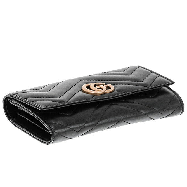 グッチ 二つ折り財布 メンズ ブランド GUCCI レザー 473922-A7M0N 1000 ブラック ウォレット 高級 おしゃれ プレゼント 実用的