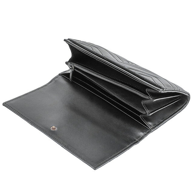 GUCCI GGパターン ブラックレザー長財布 GUCCI GGパターン 長財布 黒 レザー 箱付き メンズ GUCCI GG