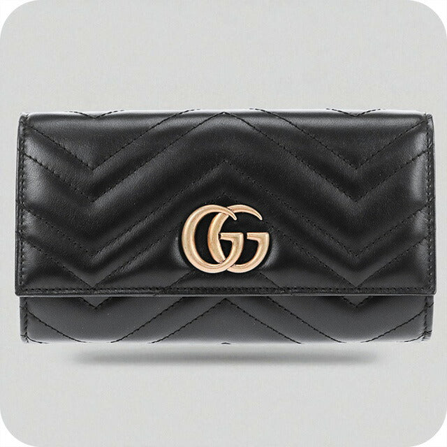 グッチ 二つ折り財布 メンズ ブランド GUCCI レザー 473922-A7M0N 1000 ブラック ウォレット 高級 おしゃれ プレゼント 実用的