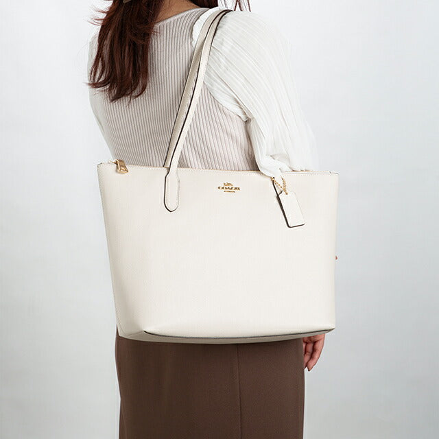Coach tote bag ladies brand COACH leather INDONESIA 4454 IMCHK white lightweight handbag luxury stylish present women practical cute