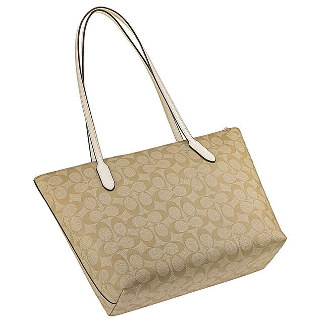 コーチ トートバッグ レディース ブランド COACH シグネチャー 4455 IMDQC 1 ライトベージュ/ホワイト 4455-IMDQC-1